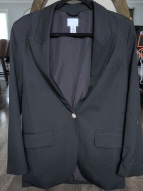 H&M Black Single-Button Women's Blazer